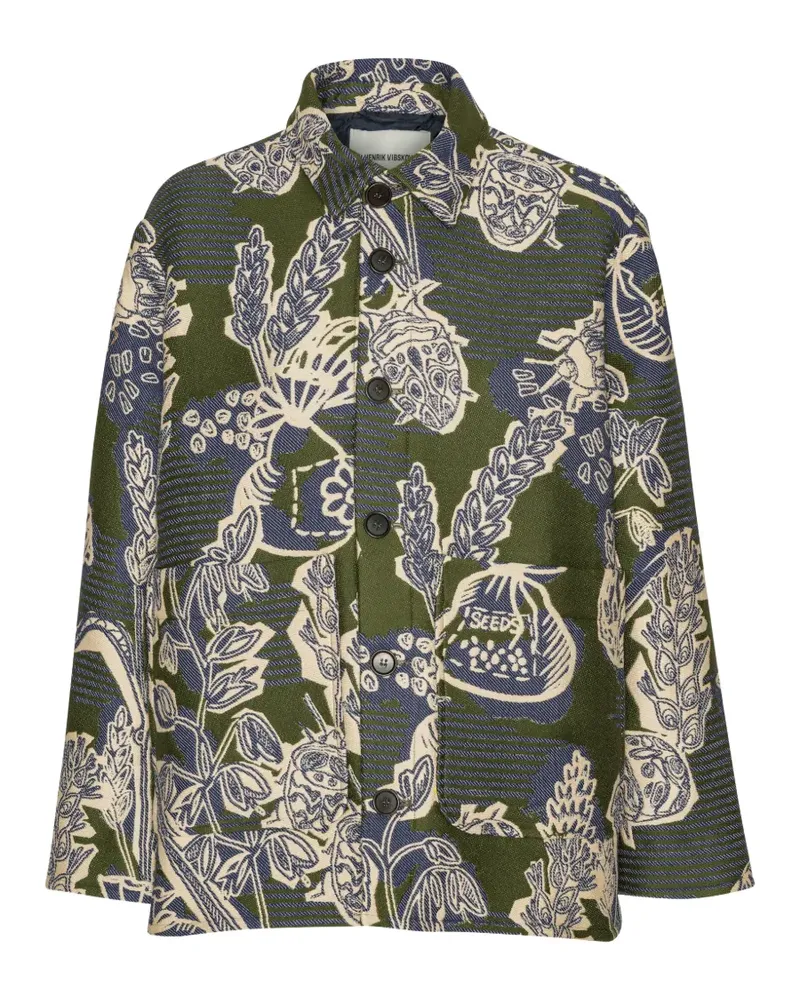 Henrik Vibskov Garden of EEden jacquard jacket - Grün Grün