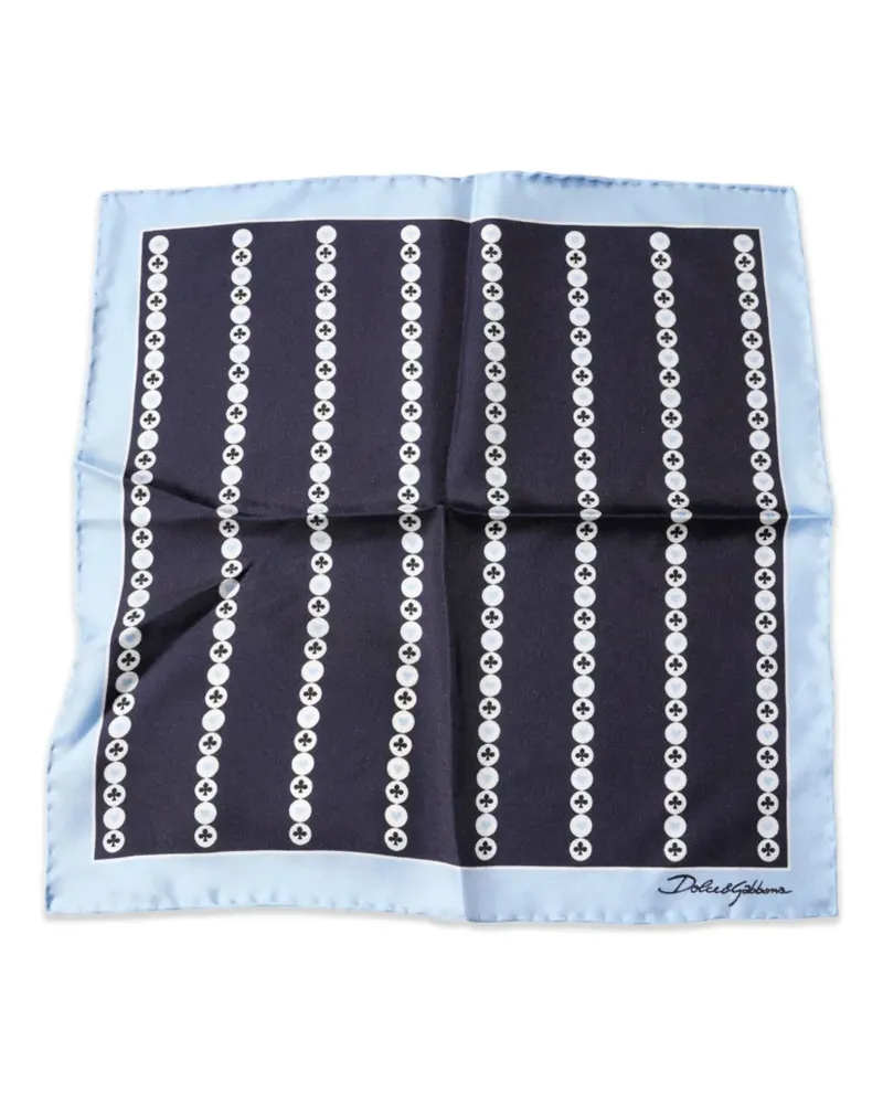 Dolce & Gabbana Einstecktuch mit Polka Dots - Blau Blau