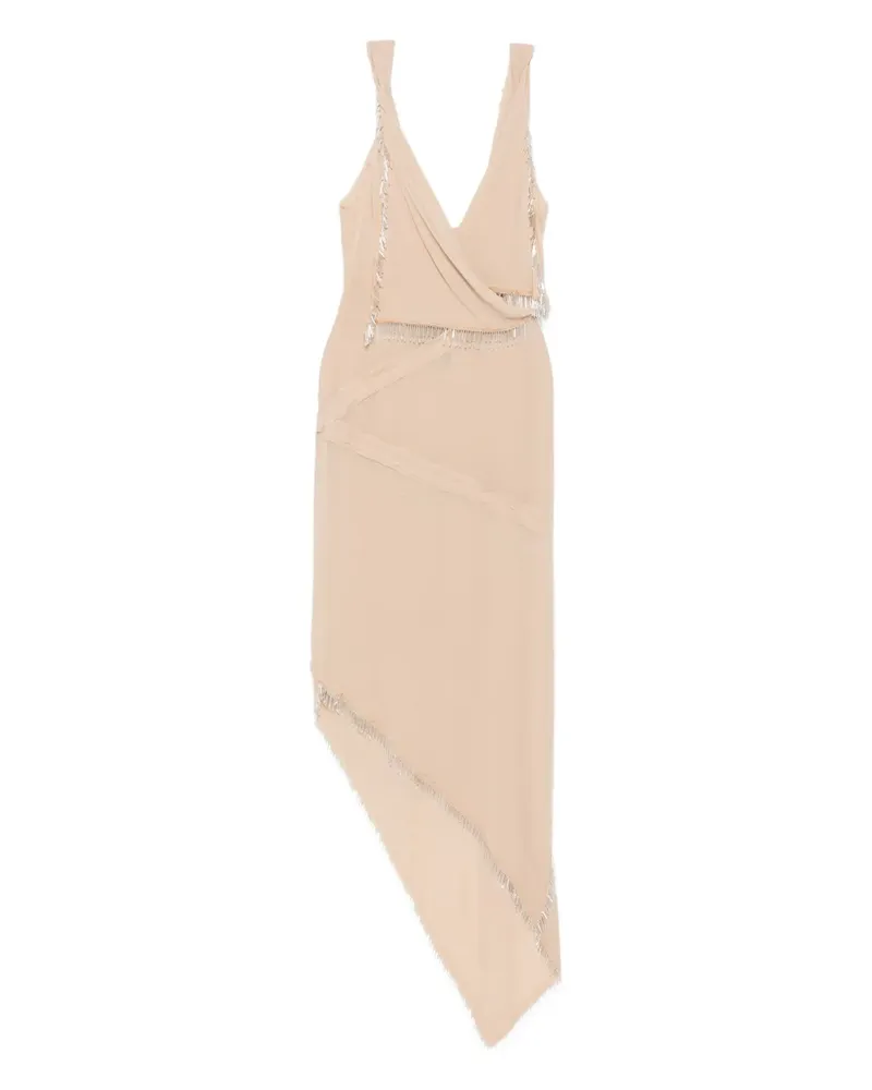 ATTICO Asymmetrisches Midikleid - Nude Nude
