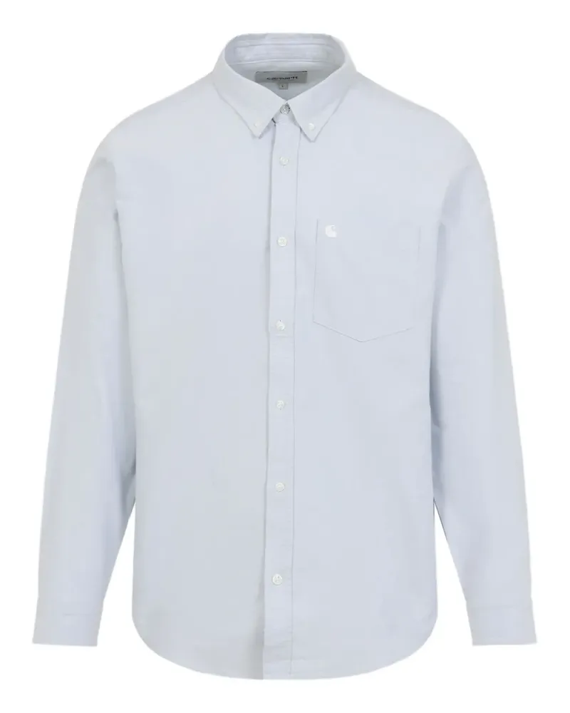 Carhartt WIP L C-Logo Oxford-Hemd - Blau Blau