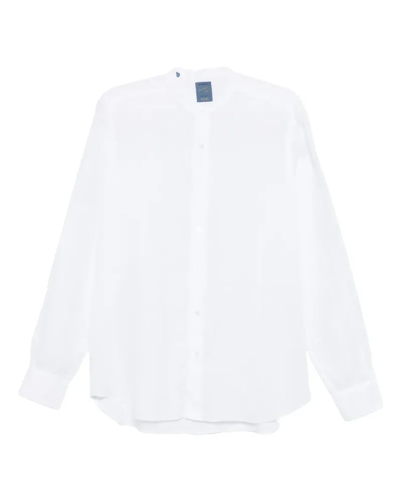 BARBA Hemd mit Stehkragen - Weiß Weiß