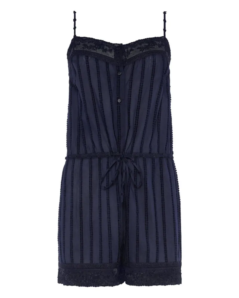 Eres Pastel Playsuit mit Spitze - Blau Blau