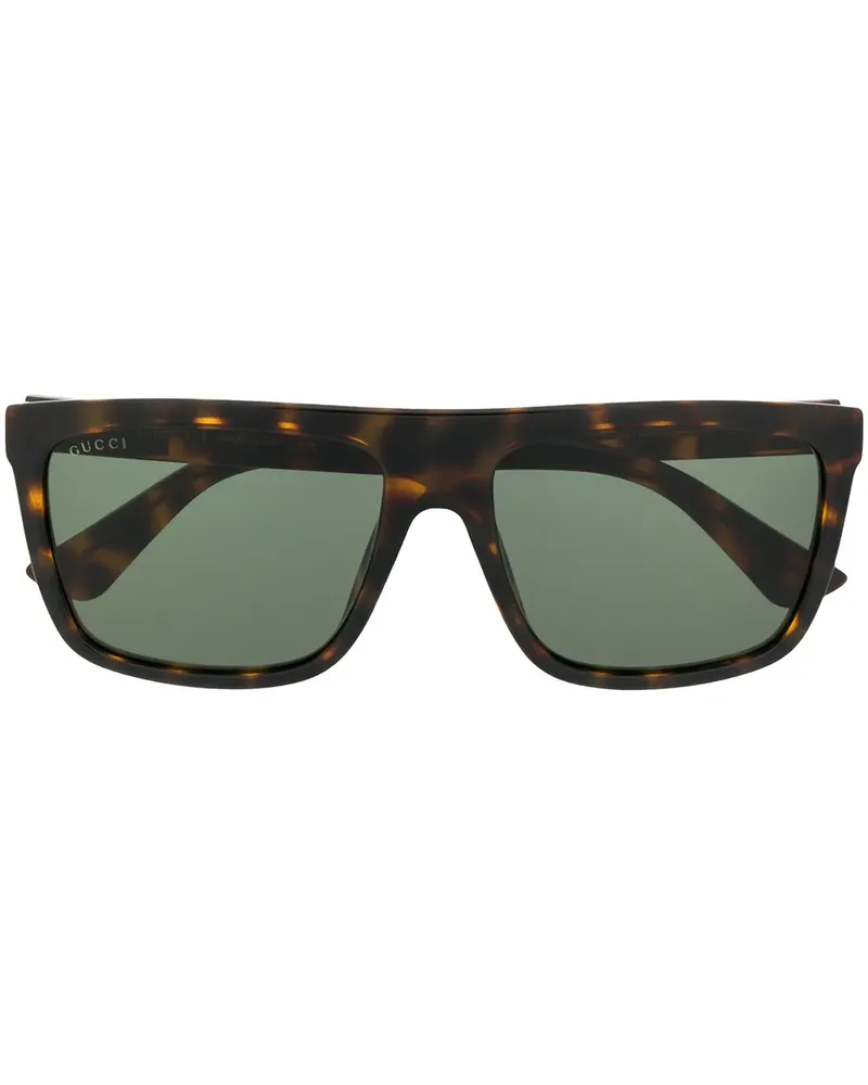 Gucci Eckige Oversized-Sonnenbrille - Braun Braun