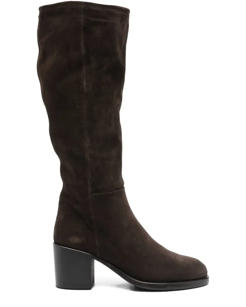 Pantanetti suede block-heel boots - Braun Braun