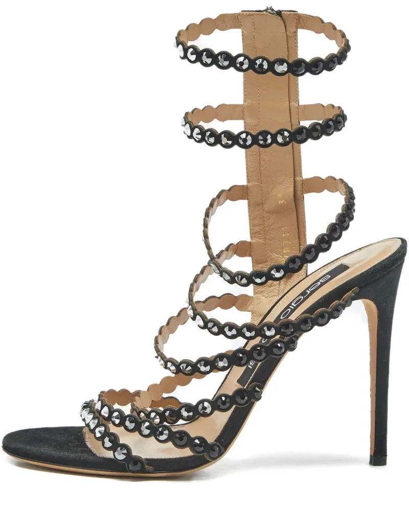 Sergio Rossi crystal-embellished sandals - Schwarz Schwarz