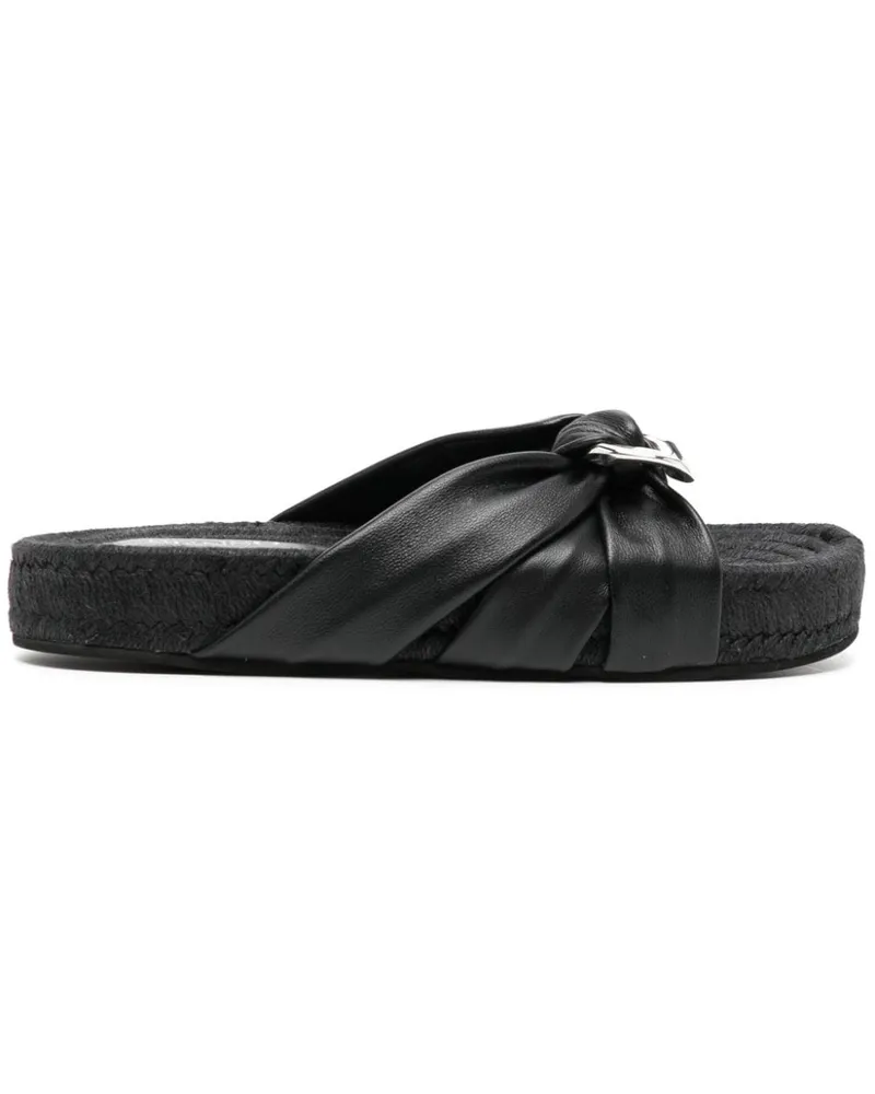 SENSO Flache Irina Sandalen mit Schnallendetail - Schwarz Schwarz
