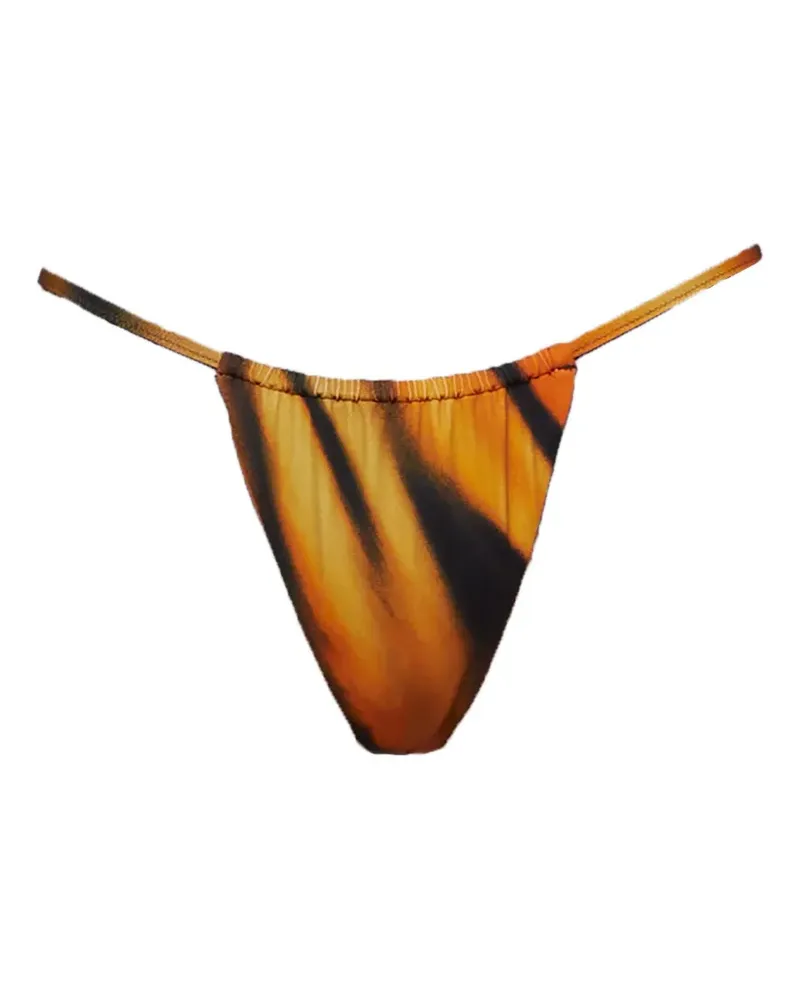 SKIMS x Roberto Cavalli printed bikini bottom - Orange Orange