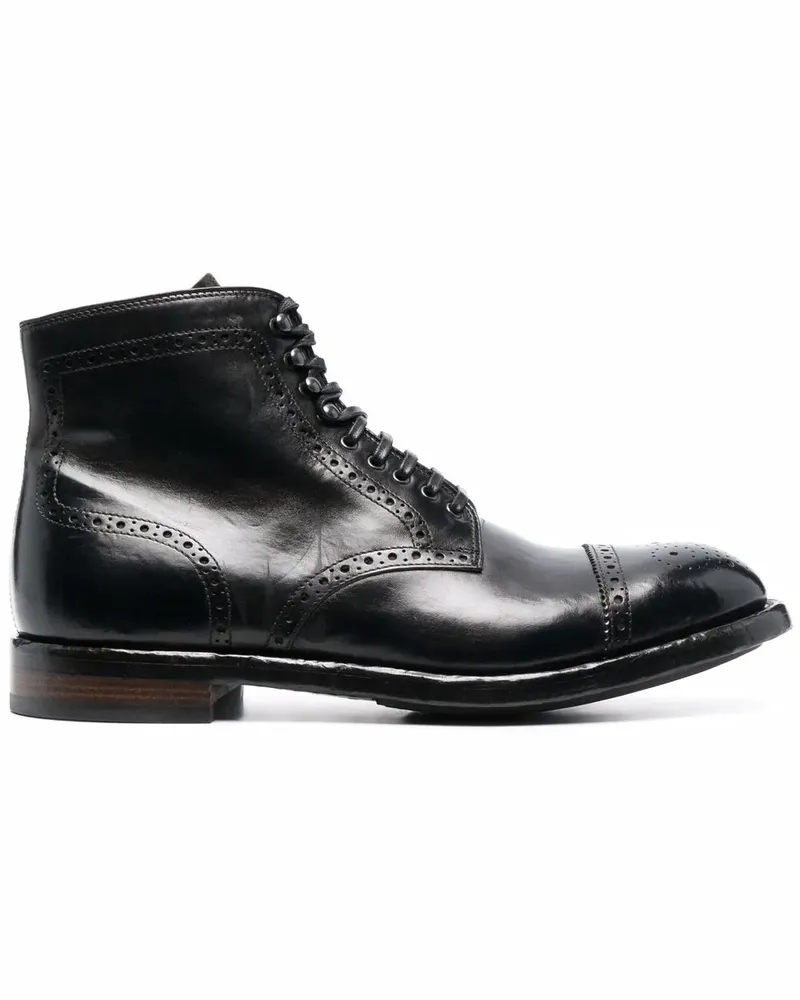 Officine Creative Italia Stiefel mit Budapestermuster - Schwarz Schwarz
