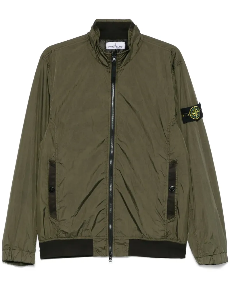 Stone Island Jacke mit Kompass-Patch - Grün Grün