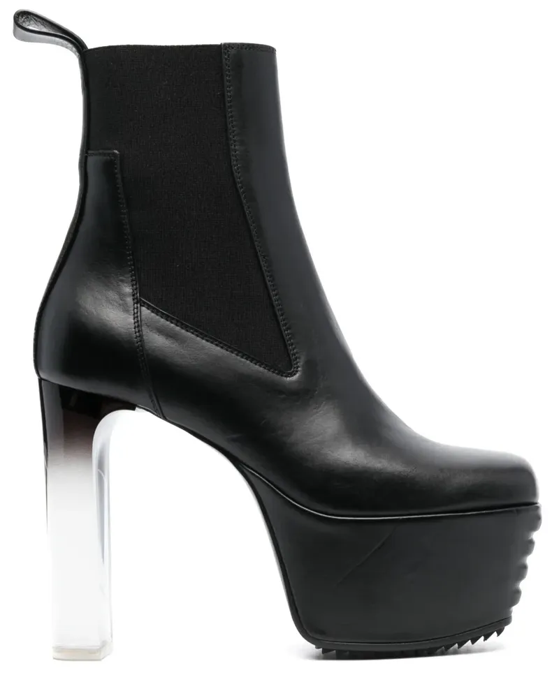 Rick Owens Mules mit Plateau 145mm - Schwarz Schwarz