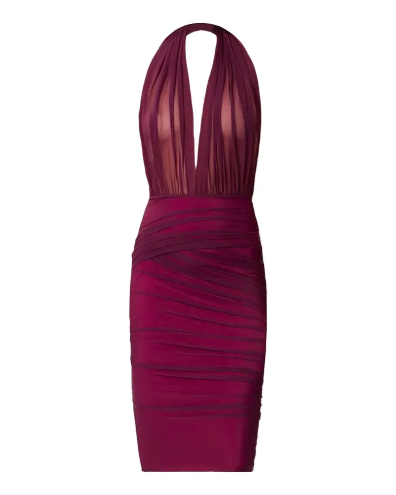 Amazuìn Drapiertes Tamie Neckholder-Midikleid - Violett Violett