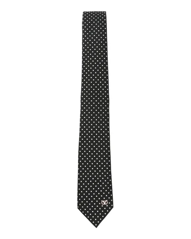 Valentino Garavani polka-dot tie - Schwarz Schwarz