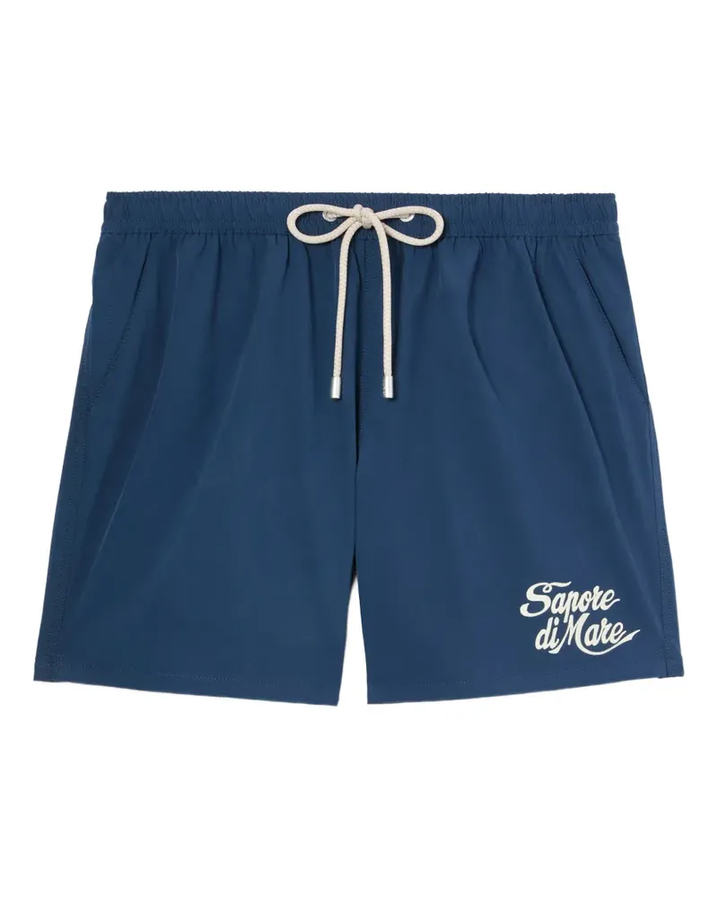 MC2 Saint Barth Bequeme Badeshorts mit Sapore di Mare-Stickerei - Blau Blau