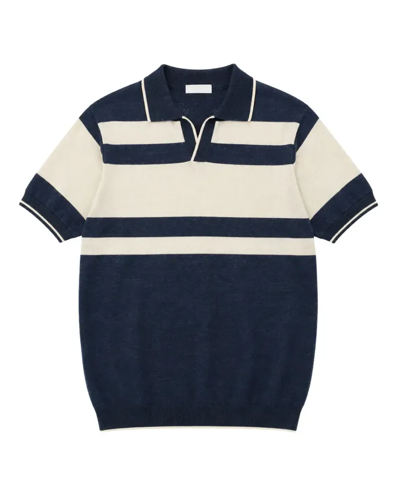 Heritage Gestreiftes Poloshirt - Blau Blau