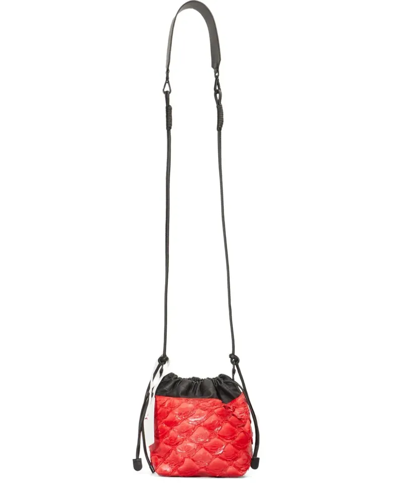 Osklen Strukturierte Taira Schultertasche mit Kordelzug - Rot Rot