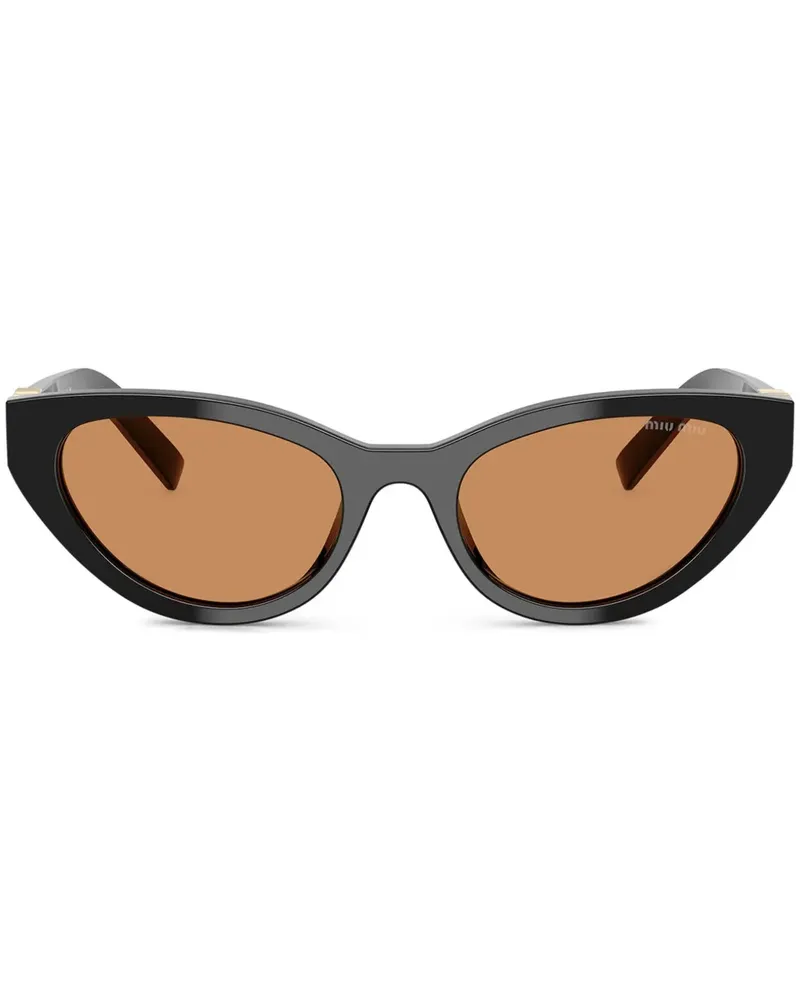 Miu Miu Sonnenbrille mit geometrischem Gestell - Schwarz Schwarz
