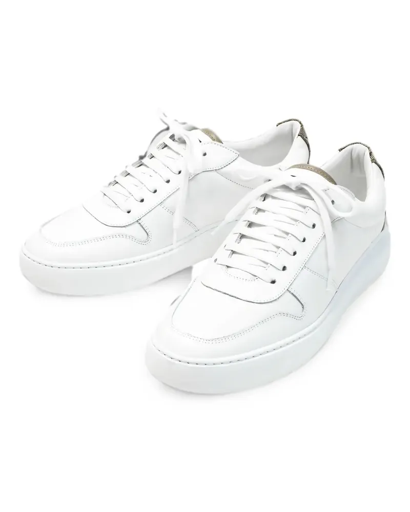 Herno leather panelled sneakers - Weiß Weiß