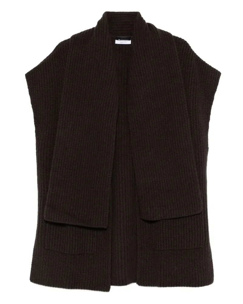 Arovescio Gerippter Strickmantel - 108 BROWN 108