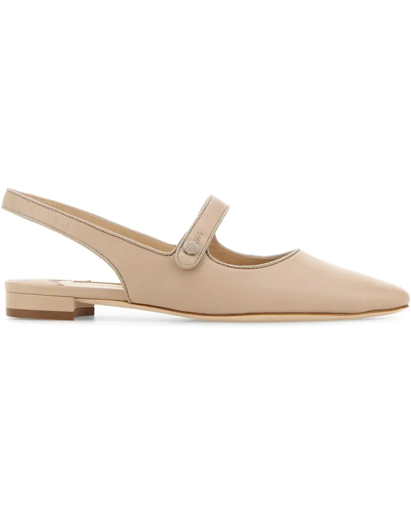 Manolo Blahnik Sawra Ballerinas - Nude Nude