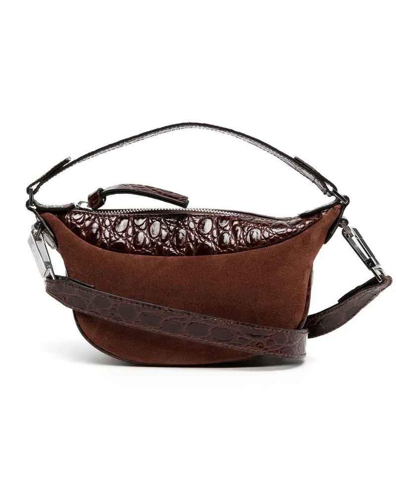 by FAR Schultertasche mit Kroko-Effekt - Braun Braun