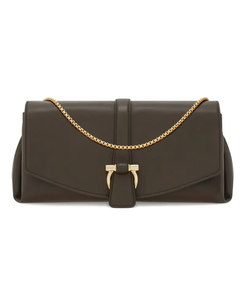 Ferragamo Schultertasche aus Leder - Grau Grau