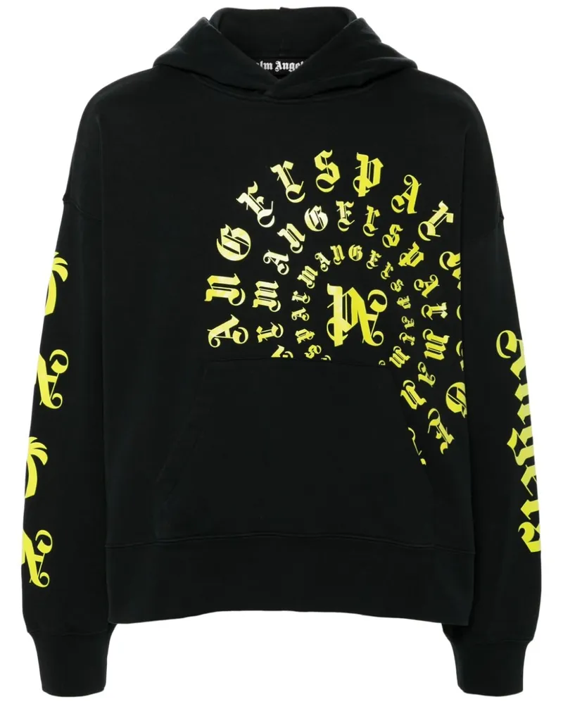Palm Angels Hoodie mit Logo-Print - Schwarz Schwarz