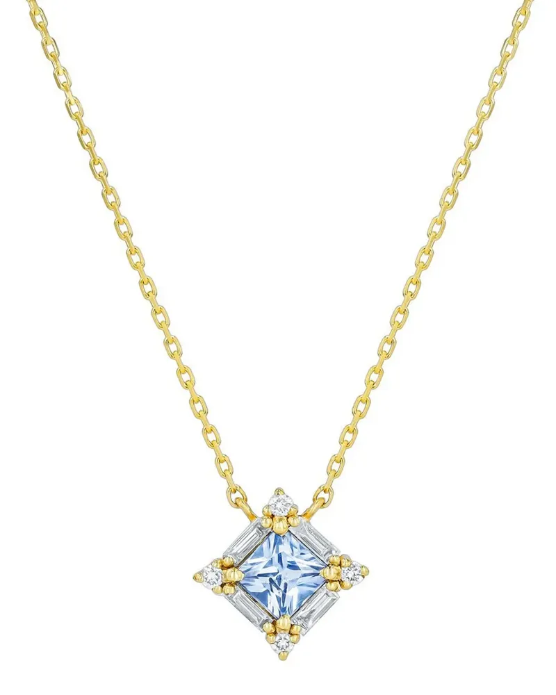 Suzanne Kalan 18kt Gelbgoldhalskette mit Diamanten und Saphiren Gold