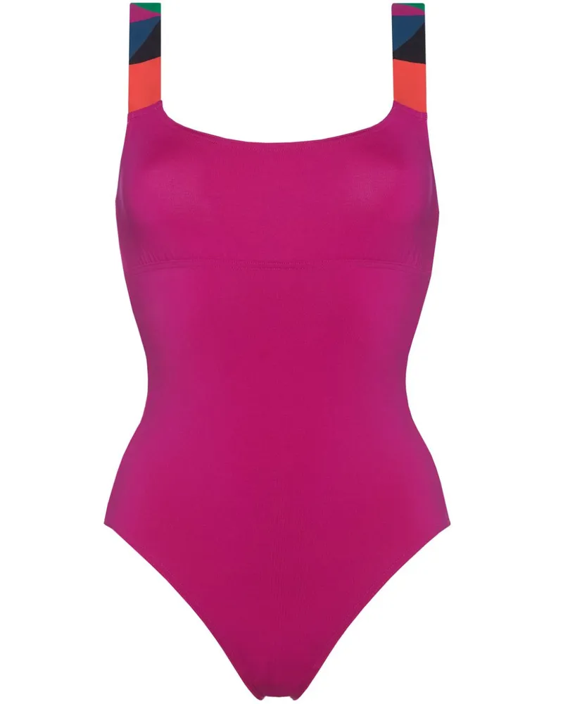Eres Tempo Badeanzug mit Kontrastträger - Rosa Rosa