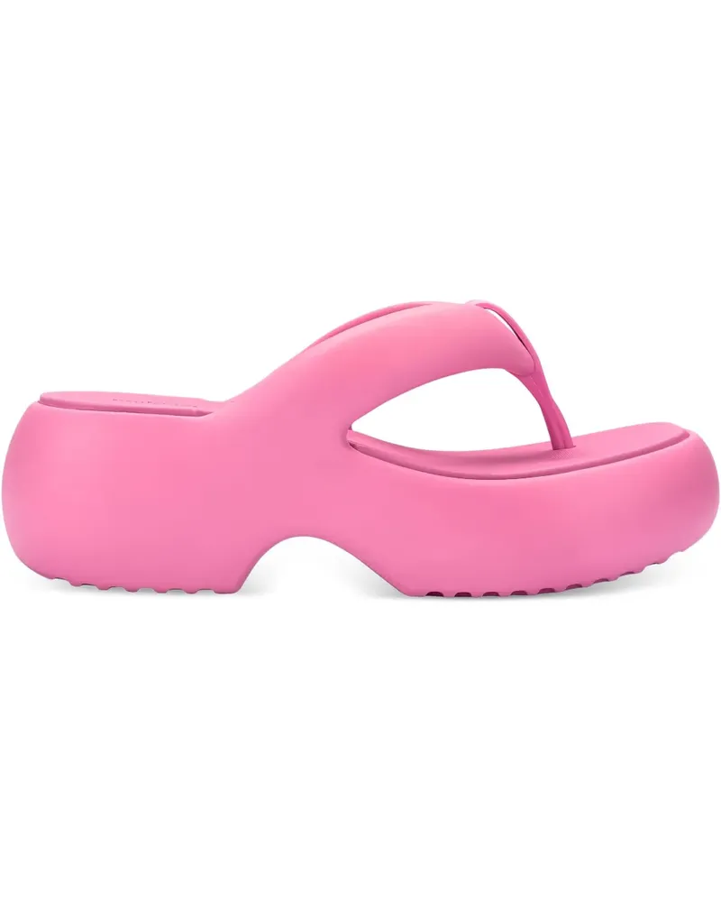 Melissa Free Fuzzy Flip-Flops mit Plateau - Rosa Rosa