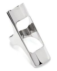 VETEMENTS Lighter Holder Ring aus Messing Silber