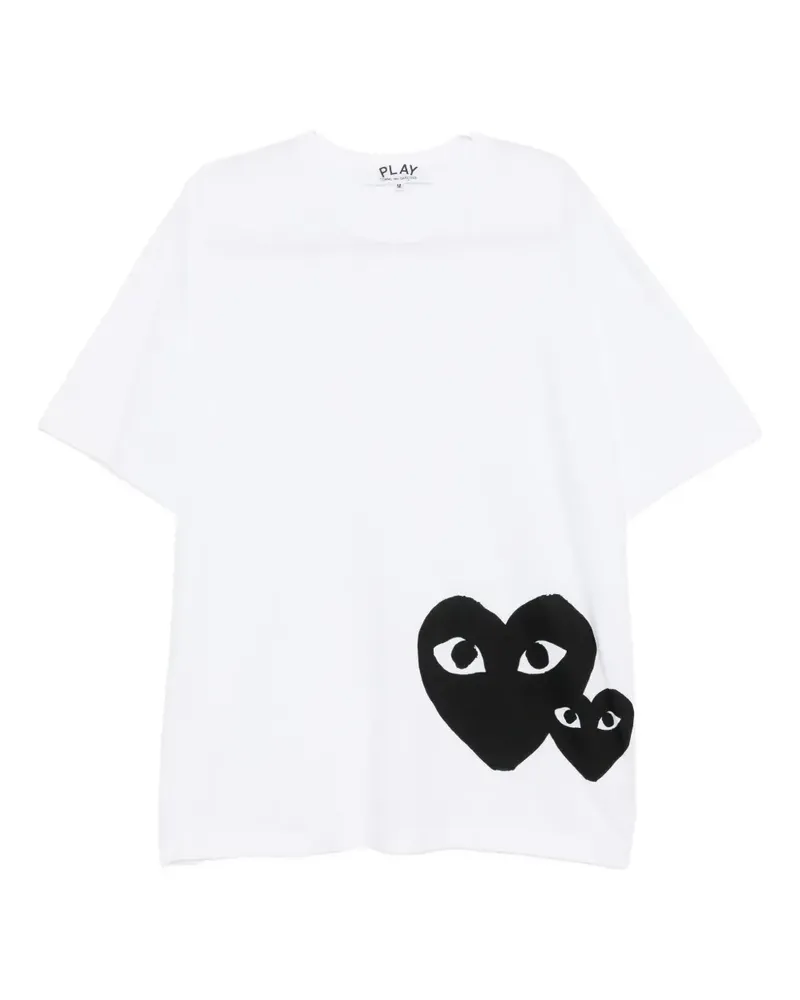 Comme des Garçons T-Shirt mit Herz-Print - Weiß Weiß