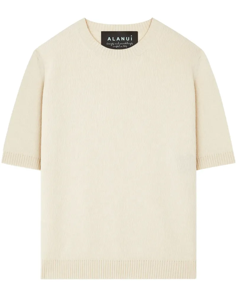 Alanui Geripptes A Finest Knit T-Shirt - Nude Nude