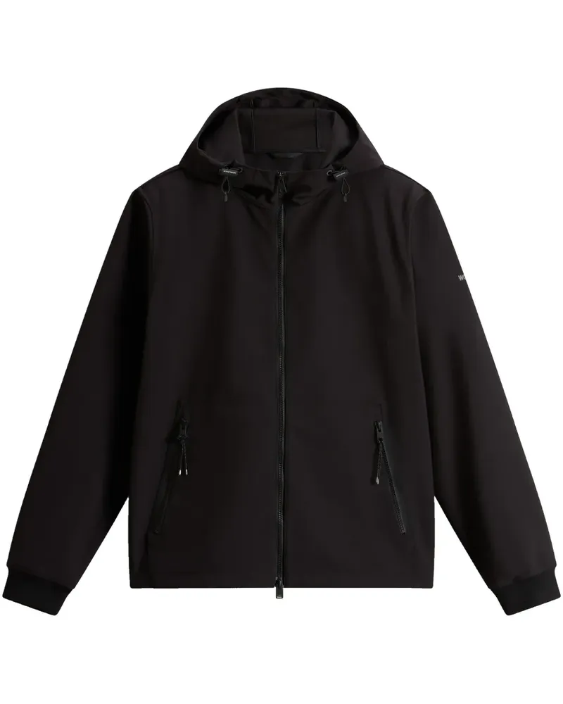 Woolrich Kapuzenjacke mit Reißverschluss - Schwarz Schwarz