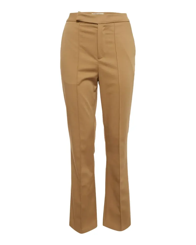 FourTwoFour on Fairfax gabardine flared trousers - Nude Nude