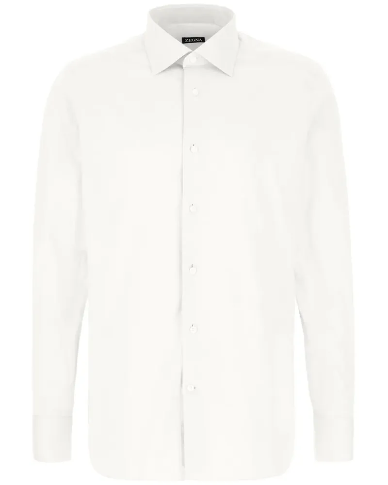 Ermenegildo Zegna Langärmeliges Hemd - Weiß Weiß