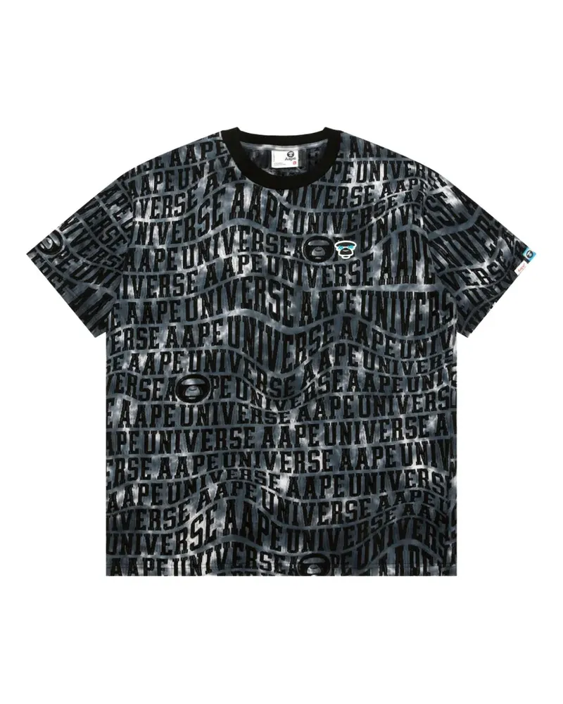 BAPE patterned crewneck T-shirt - Grau Grau