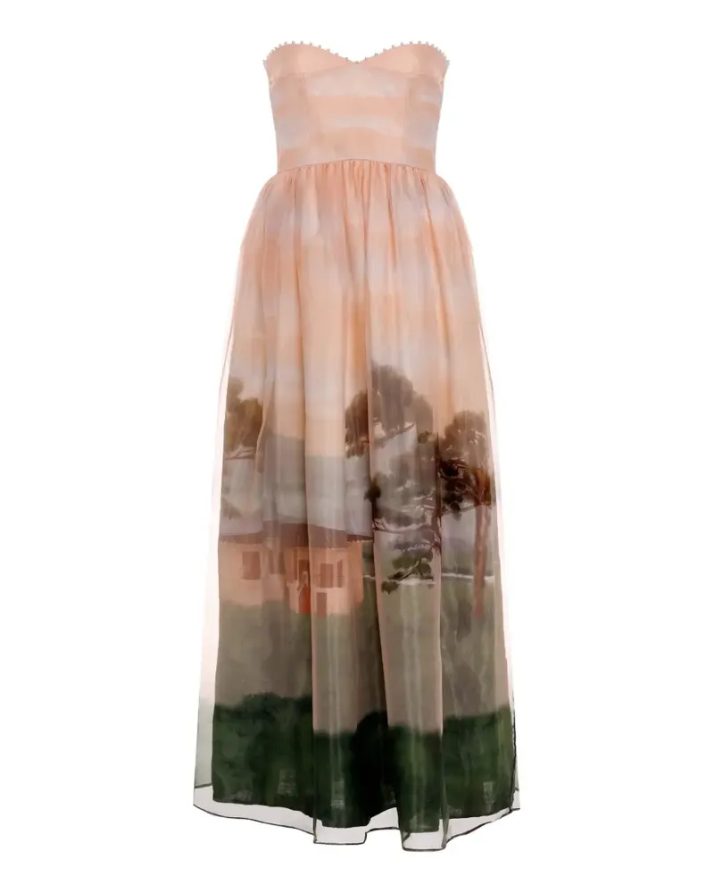 AGUA BENDITA Tonia Paraiso strapless maxi dress - Nude Nude
