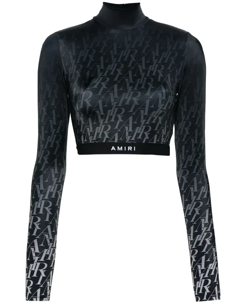 Amiri Burnout Oberteil mit Logo-Print - Schwarz Schwarz