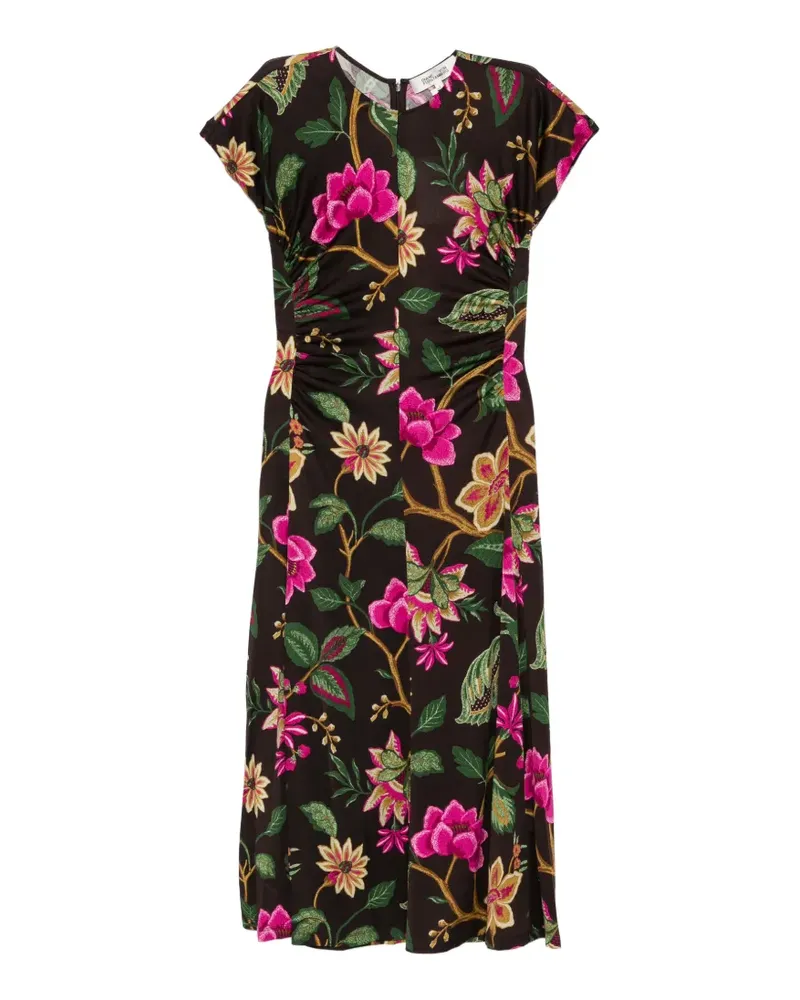Diane von Furstenberg Mavis Kleid mit Rüschen - Braun Braun