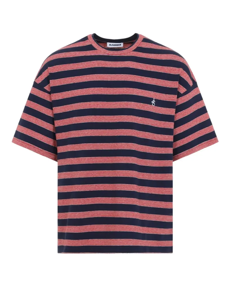 Jil Sander T-Shirt mit Querstreifen - Blau Blau