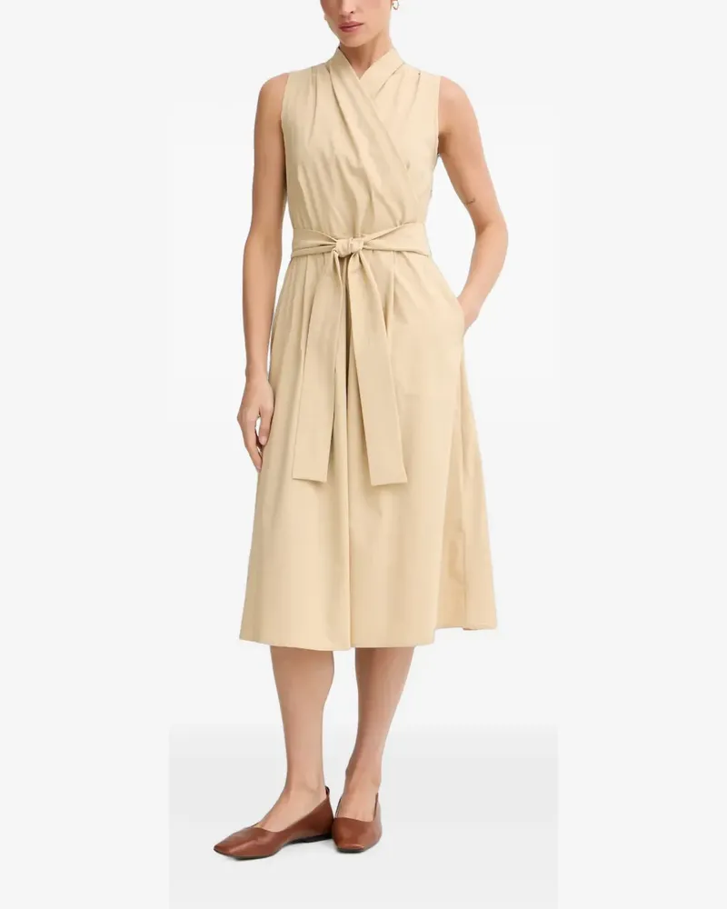 Joseph Ribkoff Gewickeltes Midikleid mit Gürtel - Nude Nude