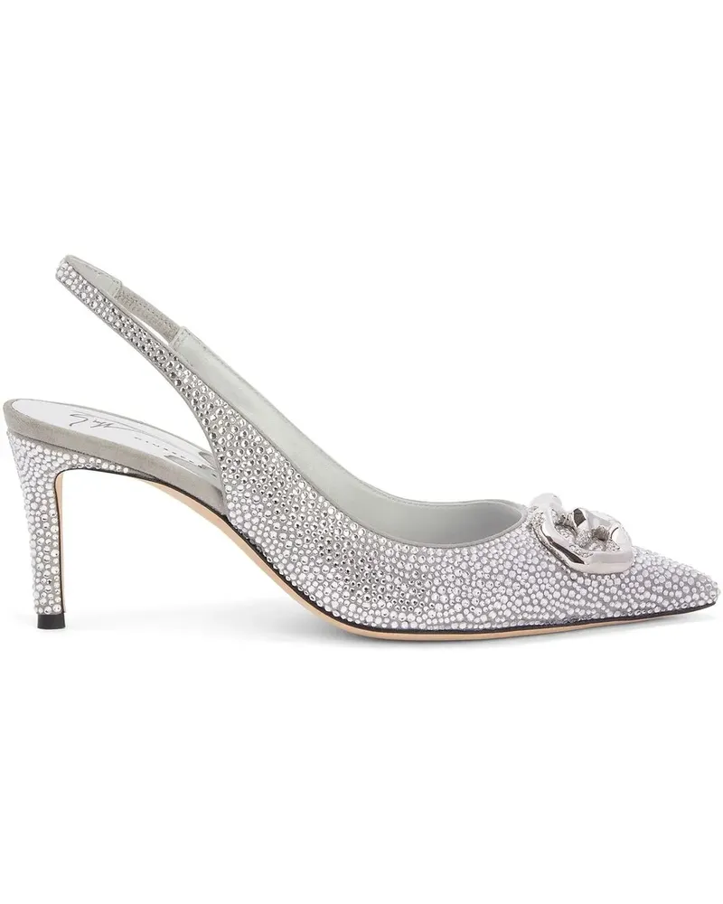 Giuseppe Zanotti Cyprienne Slingback-Pumps 70mm - Silber Silber