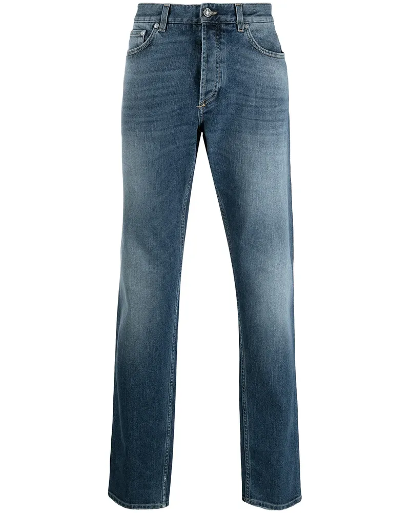 Givenchy Gerade Jeans mit Logo - Blau Blau