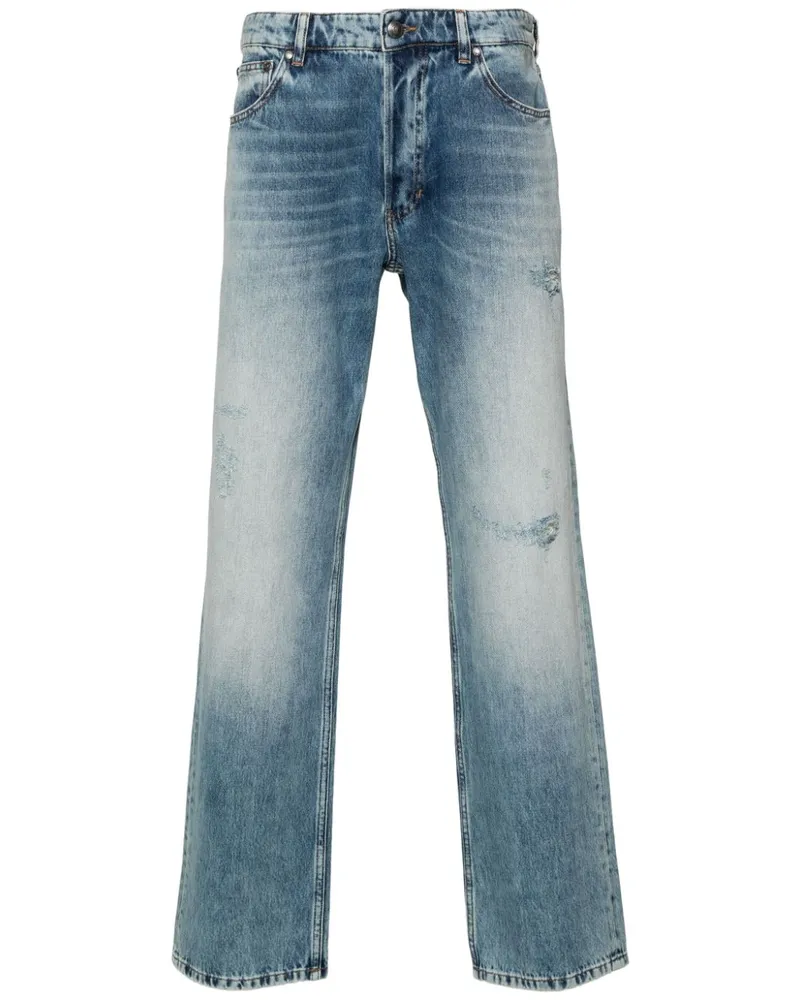 Just Cavalli Gerade Jeans im Distressed-Look - Blau Blau