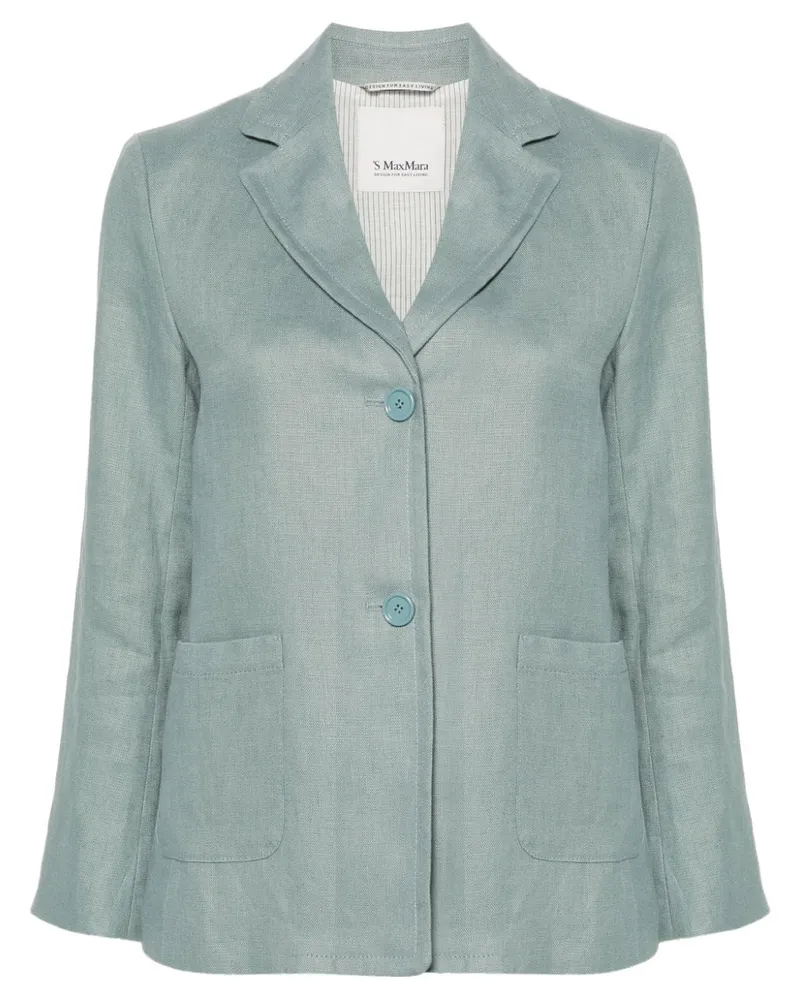 Max Mara Einreihiger Socrates Blazer Blau