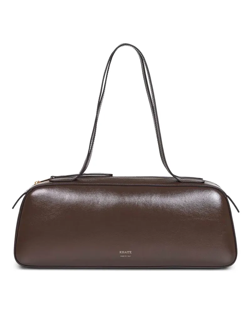 KHAITE Simona crackle patent elongated tote bag - Braun Braun