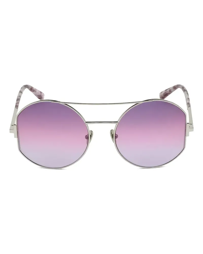 Tom Ford Sonnenbrille mit geometrischem Gestell - Silber Silber