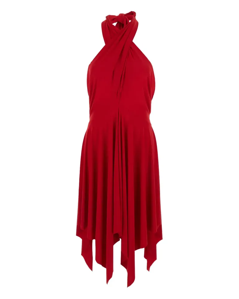Norma Kamali Neckholder-Kleid mit Knoten - Rot Rot