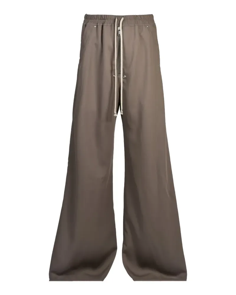 Rick Owens Bela Wollhose mit weitem Bein und Kordelzug - Grau Grau