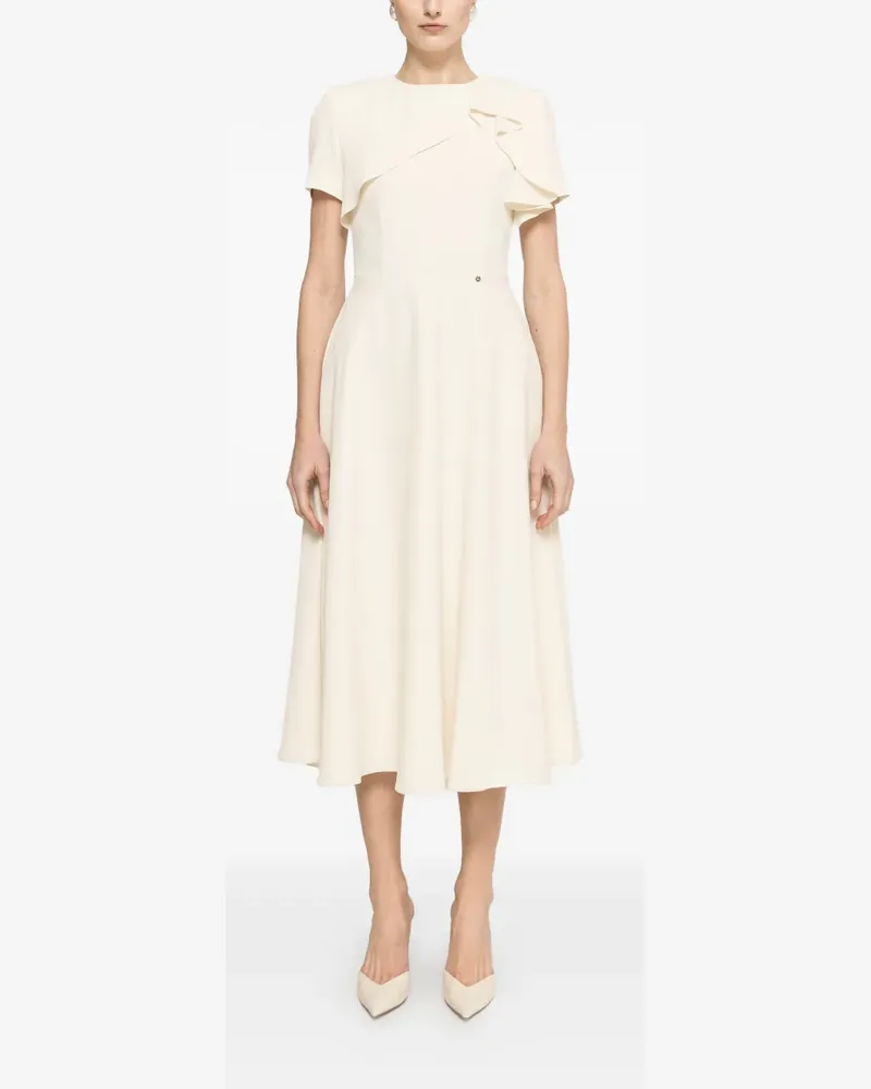 NISSA ruffled A-line dress - Nude Nude